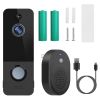 Wireless Smart WiFi Video Doorbell Security Phone Door Ring Intercom Camera Two Way Audio Night Vision 720P Motion Detection Battery Operated