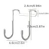 1/2/4pcs Over The Door Drawer Cabinet Hook; 304 Stainless Steel Double S-Shaped Hook Holder Hanger Metal Heavy Duty-Free Punching Door Back Hanging Cl